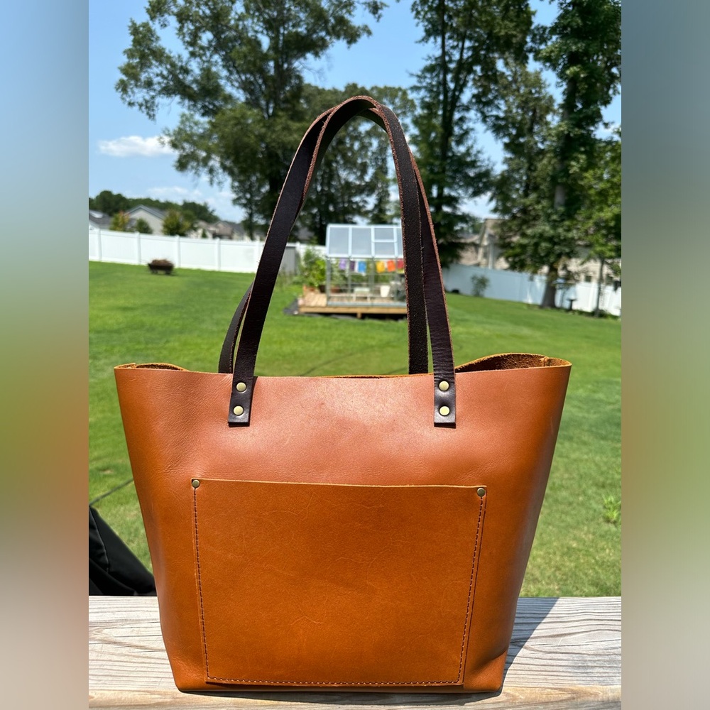 Portland Leather Goods large honey tote RESERVED “ ARICA “